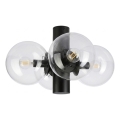 Plafonieră SFERIO 4xE14/5W/230V negru/transparent