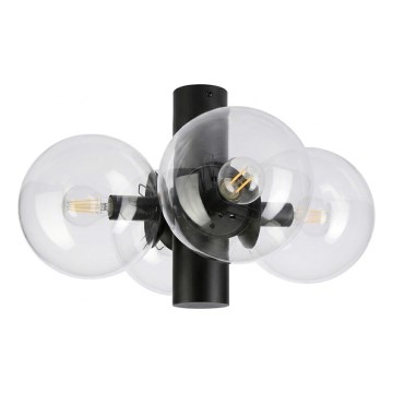 Plafonieră SFERIO 4xE14/5W/230V negru/transparent