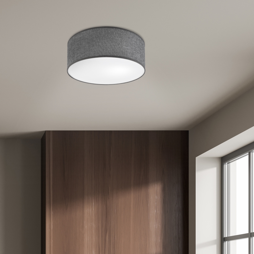 Plafonieră SIRJA 1xE27/15W/230V, Ø 35 cm, gri