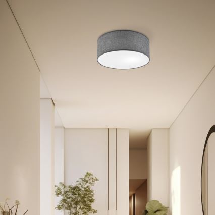 Plafonieră SIRJA 1xE27/15W/230V, Ø 35 cm, gri