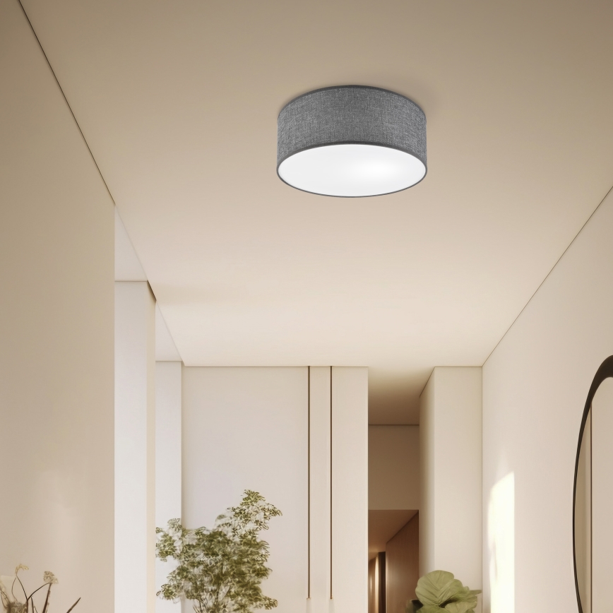 Plafonieră SIRJA 1xE27/15W/230V, Ø 35 cm, gri