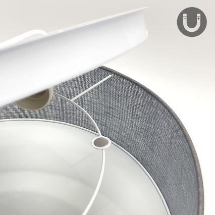 Plafonieră SIRJA 1xE27/15W/230V, Ø 35 cm, gri