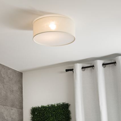 Lustr de tavan SIRJA 1xE27/60W/230V diametru 35 cm crem