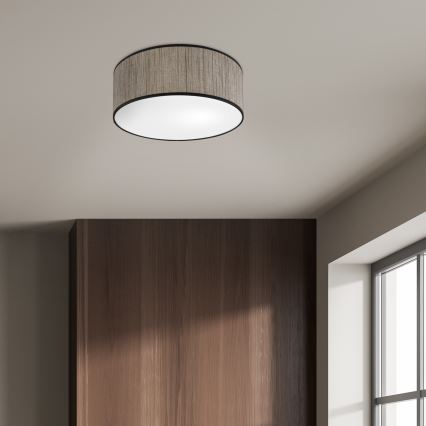 Plafonieră SIRJA, 2 x E27, 15 W, 230 V, Ø 35 cm, maro