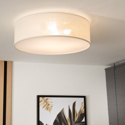 Plafonieră SIRJA, 2 x E27, 15 W, 230 V, Ø 45 cm, crem