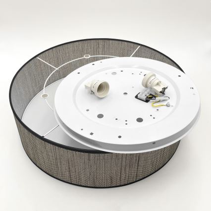 Plafonieră SIRJA, 2 x E27, 15 W, 230 V, Ø 45 cm, maro