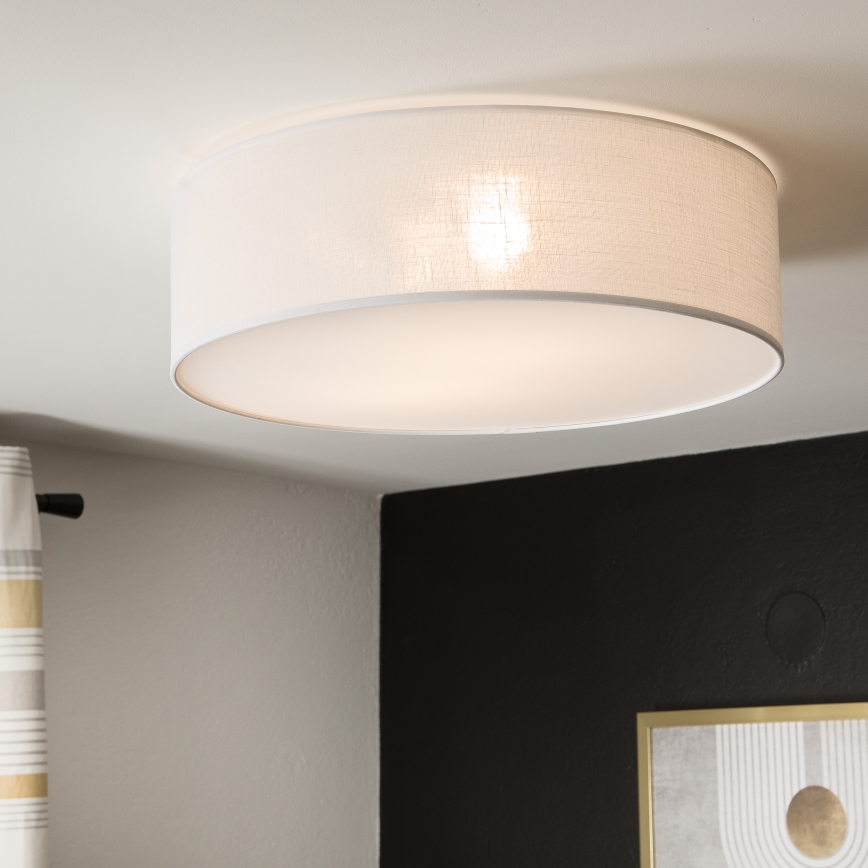 Plafonieră SIRJA 2xE27/15W/230V, Ø 45 cm, albă