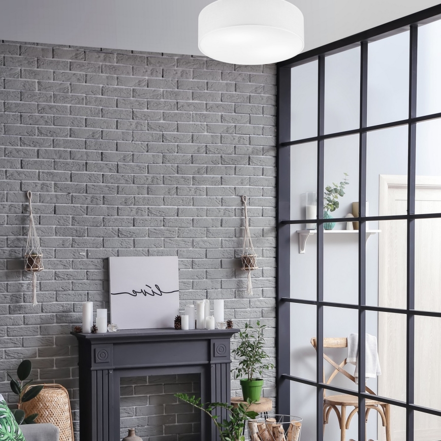 Plafonieră SIRJA 2xE27/15W/230V, Ø 45 cm, albă