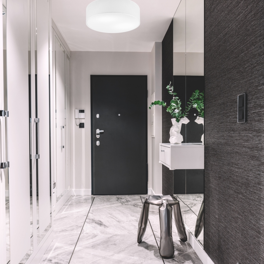 Plafonieră SIRJA 2xE27/15W/230V, Ø 45 cm, albă