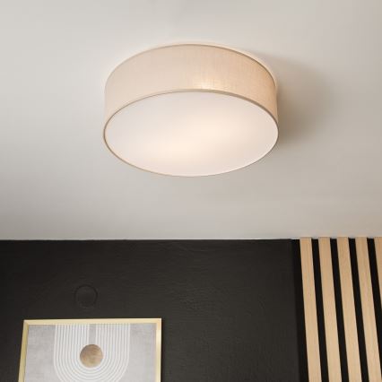 Plafonieră SIRJA 2xE27/15W/230V Ø 45 cm bej
