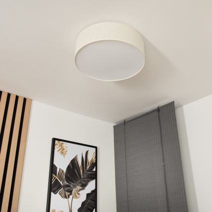 Lustr de tavan SIRJA 2xE27/60W/230V diametru 45 cm crem