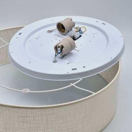 Lustr de tavan SIRJA 2xE27/60W/230V diametru 45 cm crem