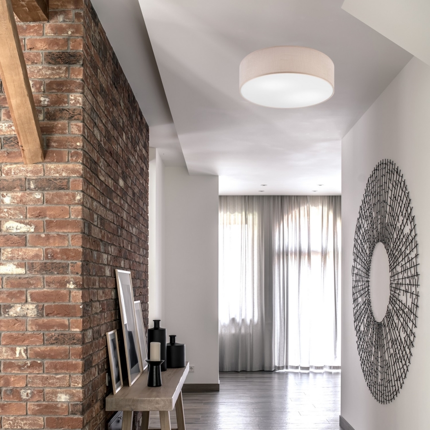 Lustr de tavan SIRJA 2xE27/60W/230V diametru 45 cm bej