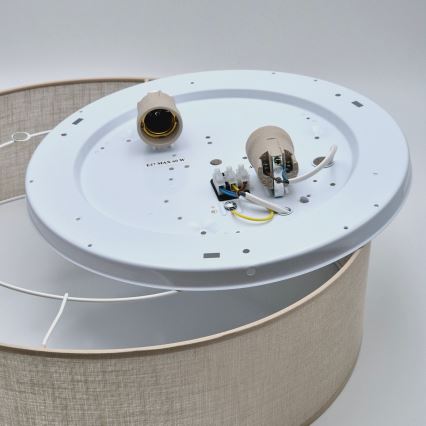 Lustr de tavan SIRJA 2xE27/60W/230V diametru 45 cm bej