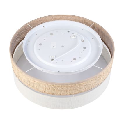 Plafonieră SIRJA BOHO, 2x E27, 15W/230V, Ø 45 cm, bej/crem