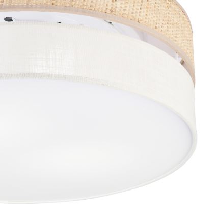 Plafonieră SIRJA BOHO, 2x E27, 15W/230V, Ø 45 cm, bej/crem