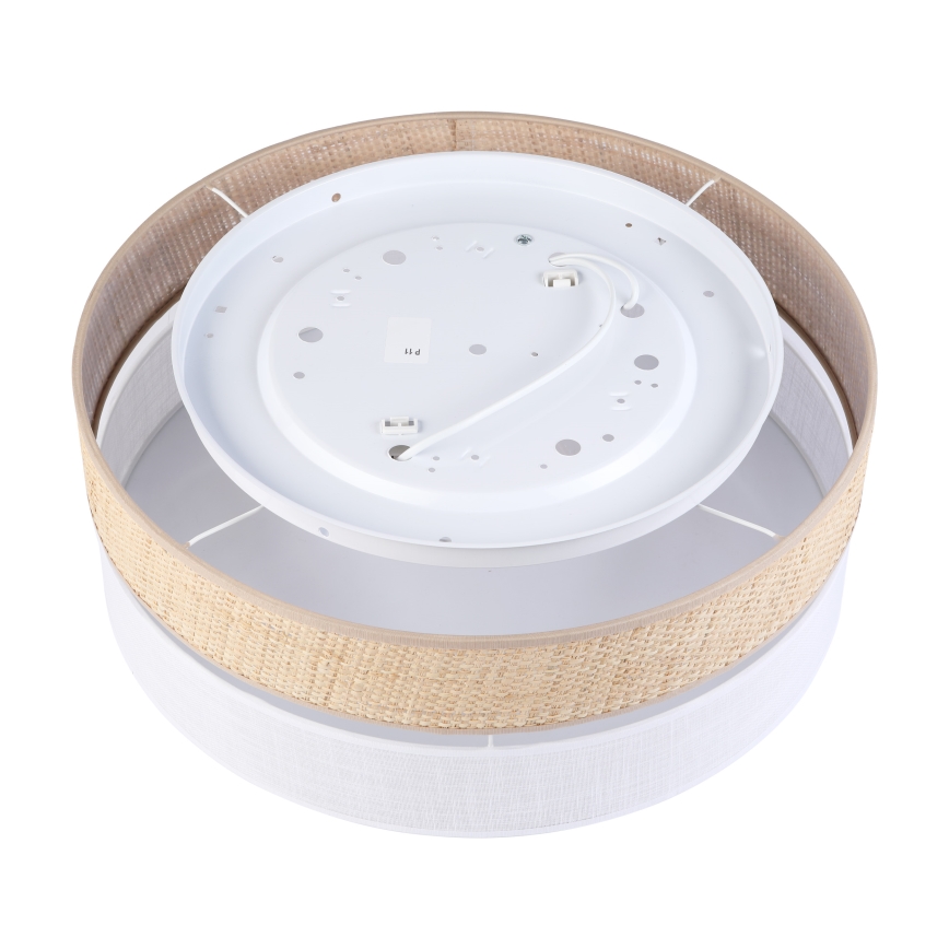 Plafonieră SIRJA BOHO 2xE27/15W/230V, Ø 45 cm, bej/albă