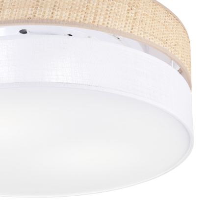 Plafonieră SIRJA BOHO 2xE27/15W/230V, Ø 45 cm, bej/albă