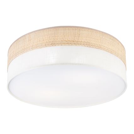 Plafonieră SIRJA BOHO 2xE27/15W/230V Ø 45 cm bej/crem