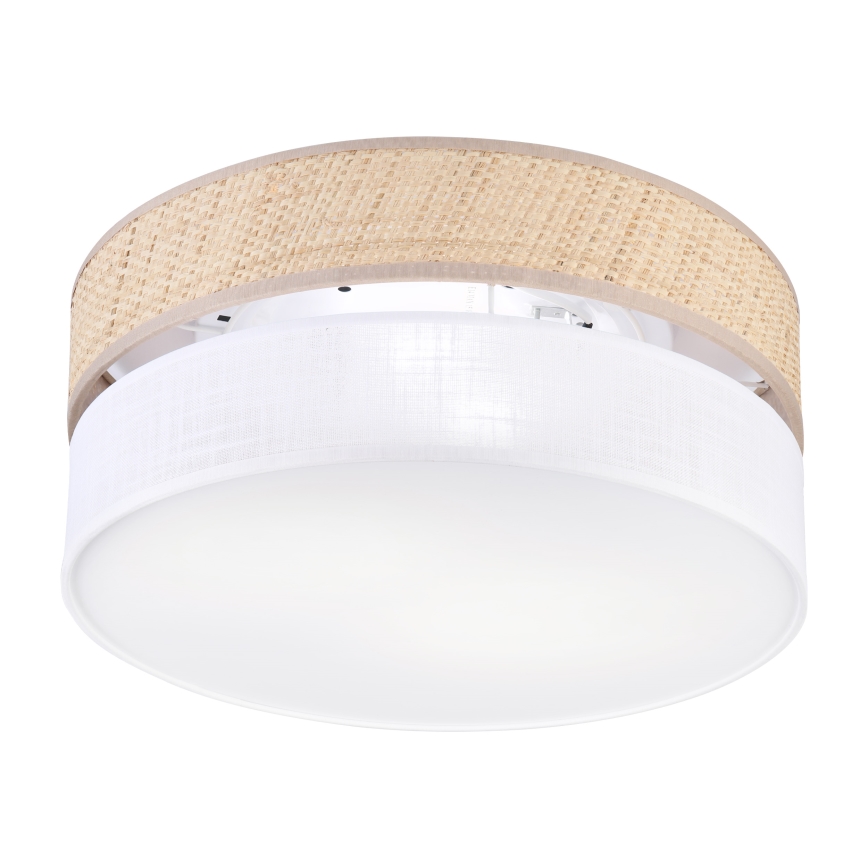 Plafonieră SIRJA DOUBLE BOHO, 2 x E14, 15 W, 230 V, Ø 35 cm, bej/alb