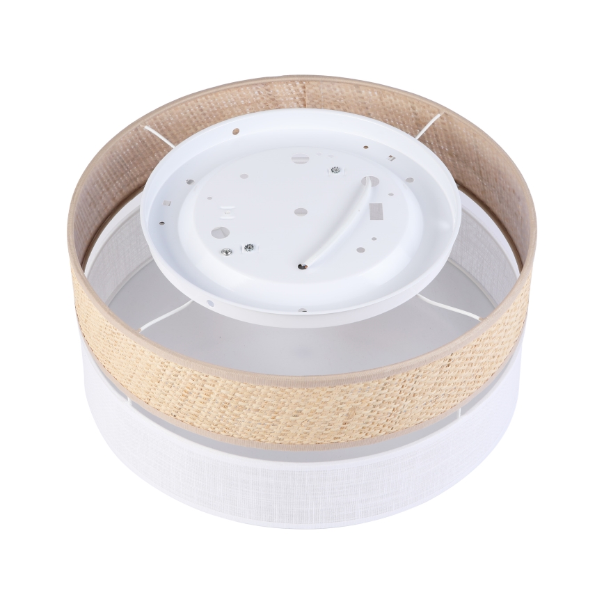 Plafonieră SIRJA DOUBLE BOHO, 2 x E14, 15 W, 230 V, Ø 35 cm, bej/alb