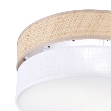 Plafonieră SIRJA DOUBLE BOHO, 2 x E14, 15 W, 230 V, Ø 35 cm, bej/alb