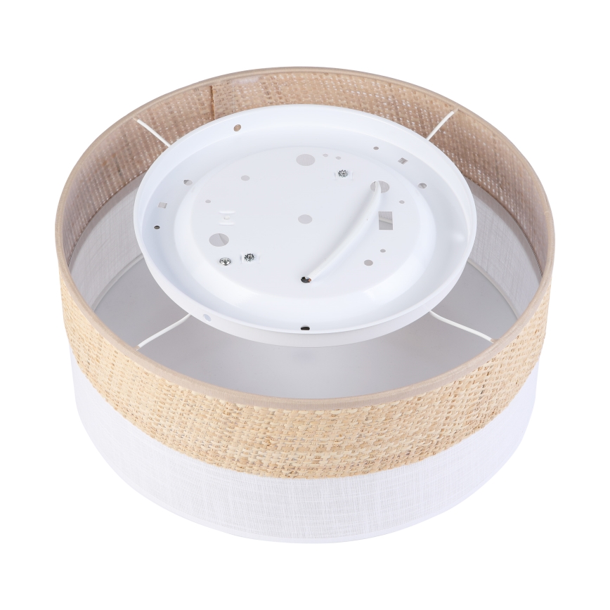 Plafonieră SIRJA DOUBLE BOHO, 2xE14/15W/230V, Ø 35 cm, bej/alb