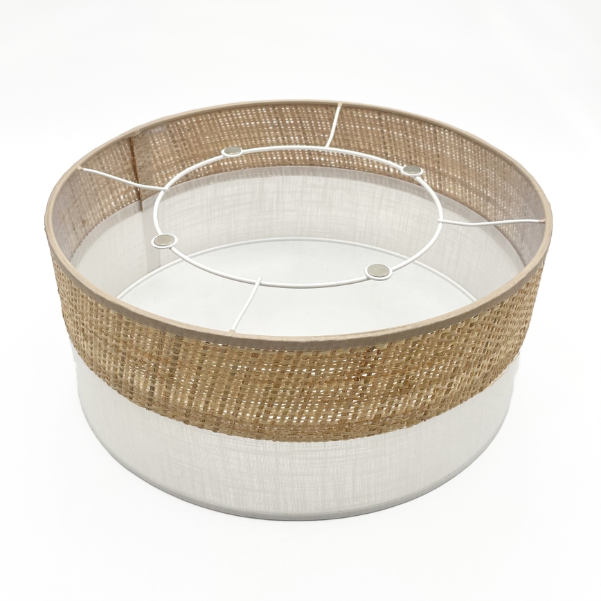 Plafonieră SIRJA DOUBLE BOHO, 2xE14/15W/230V, Ø 35 cm, bej/alb