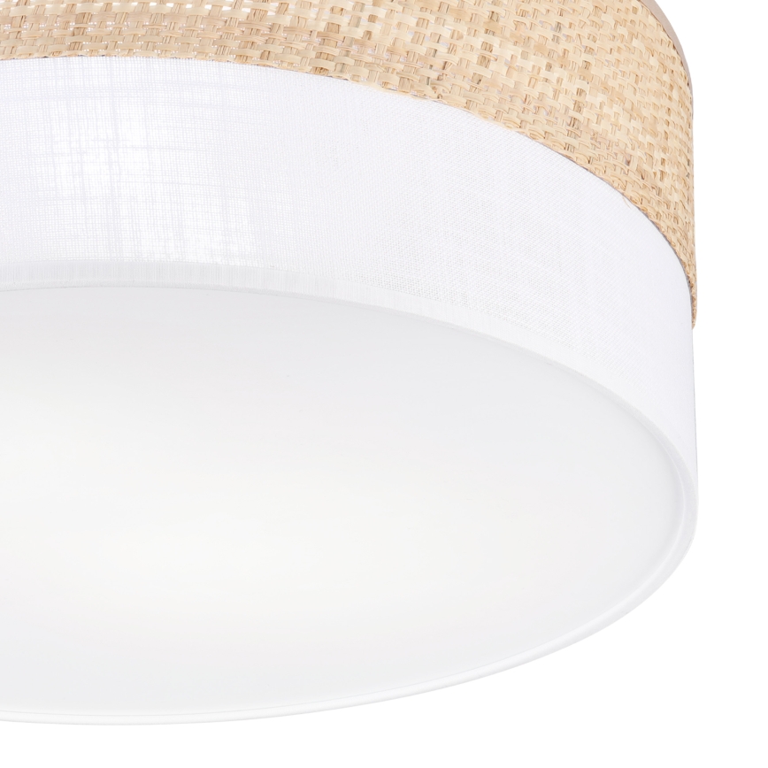 Plafonieră SIRJA DOUBLE BOHO, 2xE14/15W/230V, Ø 35 cm, bej/alb