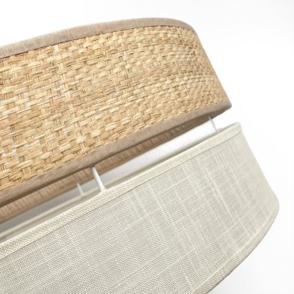 Plafonieră SIRJA DOUBLE BOHO 2xE14/15W/230V Ø 35 cm bej/crem