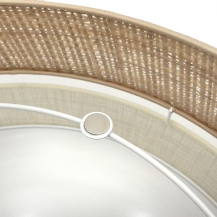 Plafonieră SIRJA DOUBLE BOHO 2xE14/15W/230V Ø 35 cm bej/crem