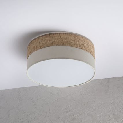 Plafonieră SIRJA DOUBLE BOHO 2xE14/15W/230V Ø 35 cm bej/crem