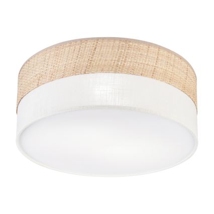 Plafonieră SIRJA DOUBLE BOHO 2xE14/15W/230V Ø 35 cm bej/crem