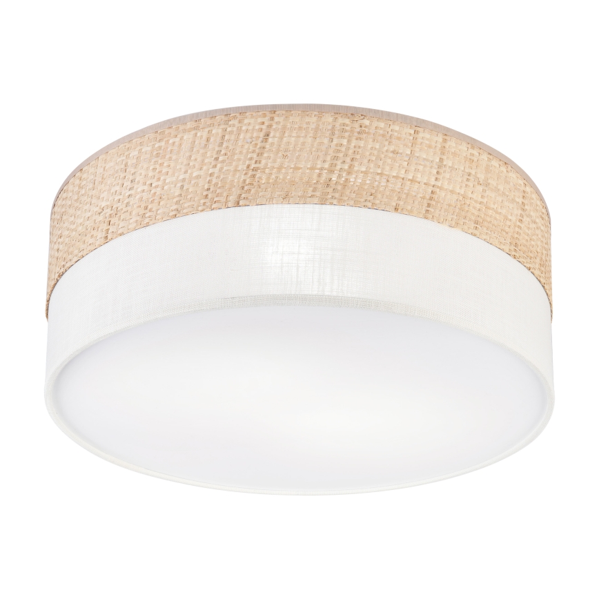 Plafonieră SIRJA DOUBLE BOHO 2xE14/15W/230V Ø 35 cm bej/crem