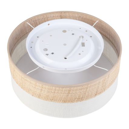 Plafonieră SIRJA DOUBLE BOHO 2xE14/15W/230V Ø 35 cm bej/crem