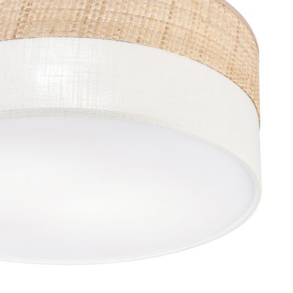 Plafonieră SIRJA DOUBLE BOHO 2xE14/15W/230V Ø 35 cm bej/crem