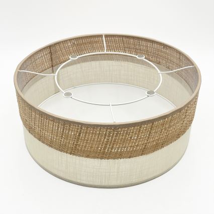 Plafonieră SIRJA DOUBLE BOHO 2xE14/15W/230V Ø 35 cm bej/crem