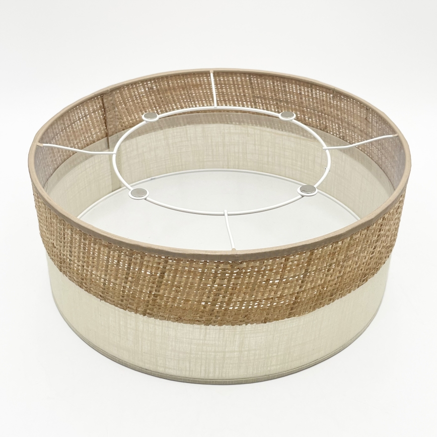 Plafonieră SIRJA DOUBLE BOHO 2xE14/15W/230V Ø 35 cm bej/crem