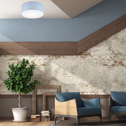 Plafonieră SIRJA PASTEL 1xE27/60W/230V d. 35 cm albastru