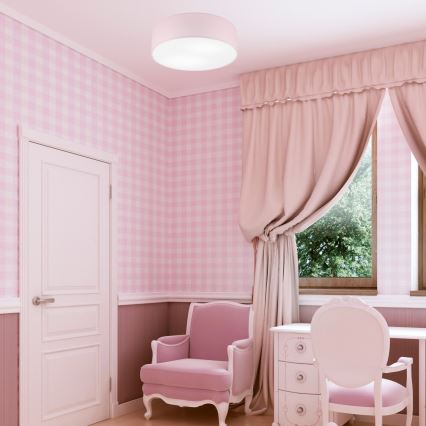 Plafonieră SIRJA PASTEL 2xE27/15W/230V, Ø 45 cm, roz