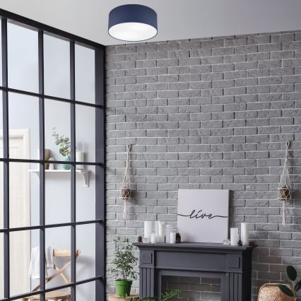 Plafonieră SIRJA PASTEL DOUBLE 2xE27/15W/230V d. 35 cm albastru închis