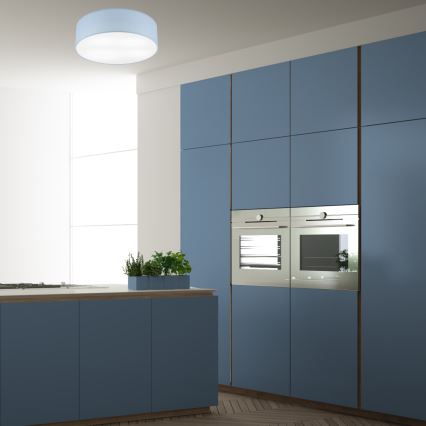 Plafonieră SIRJA PASTEL DOUBLE 4xE27/15W/230V d. 45 cm albastru