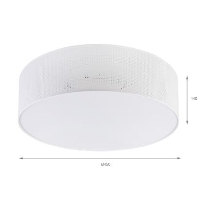 Plafonieră SIRJA PLISADO 4xE27/15W/230V Ø 45 cm albă
