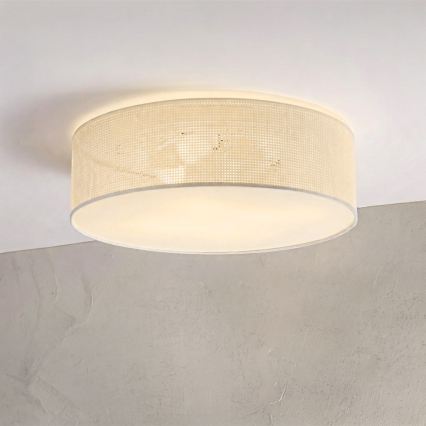 Plafonieră SIRJA PLISADO 4xE27/15W/230V Ø 45 cm crem