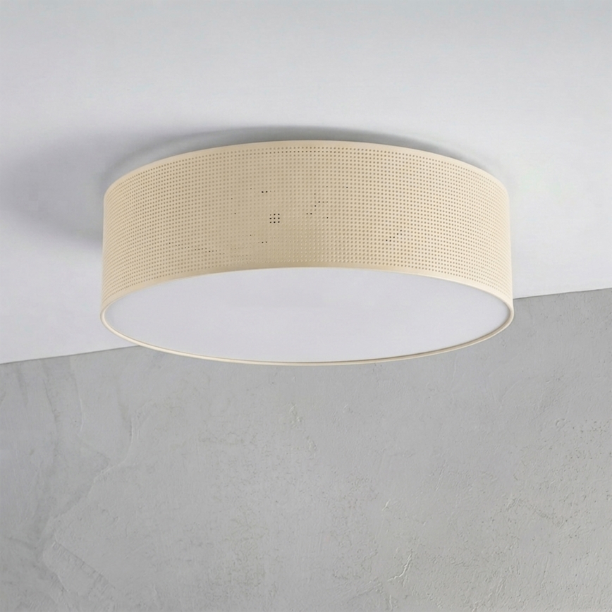 Plafonieră SIRJA PLISADO 4xE27/15W/230V Ø 45 cm crem
