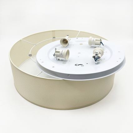 Plafonieră SIRJA PLISADO 4xE27/15W/230V Ø 45 cm crem