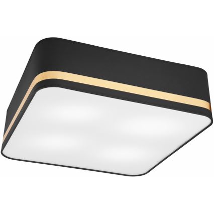 Plafonieră SIRJA SQUARE 4xE27/60W/230V 45x45 cm negru