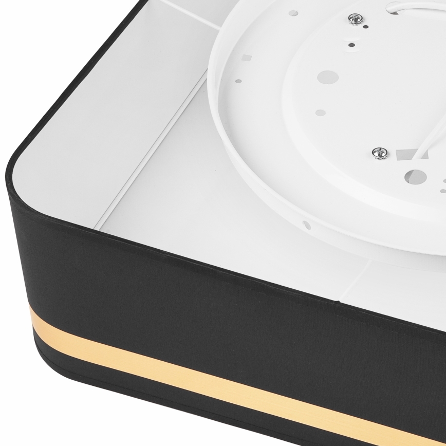 Plafonieră SIRJA SQUARE 4xE27/60W/230V 45x45 cm negru