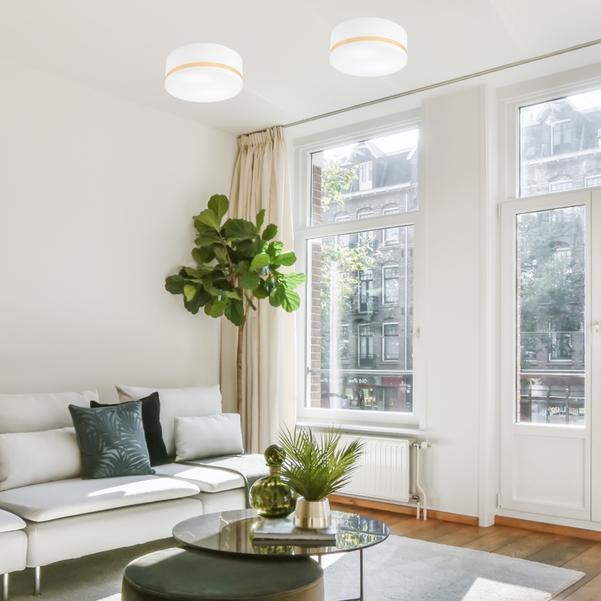 Plafonieră SIRJA STRIPE 2xE27/15W/230V d. 35 cm alb