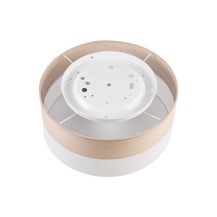 Plafonieră SIRJA WOOD 1xE27/15W/230V d. 35 cm alb/stejar